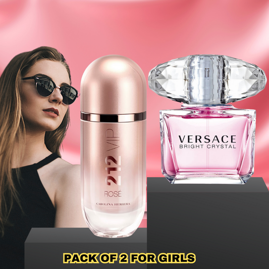 Versace Bright Crystal + Carolina Herrera 212 VIP Rose