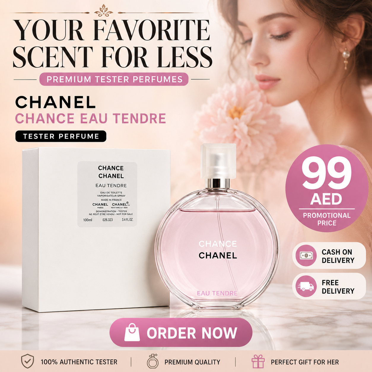 Chanel Chance Eau Tendre Tester Perfume
