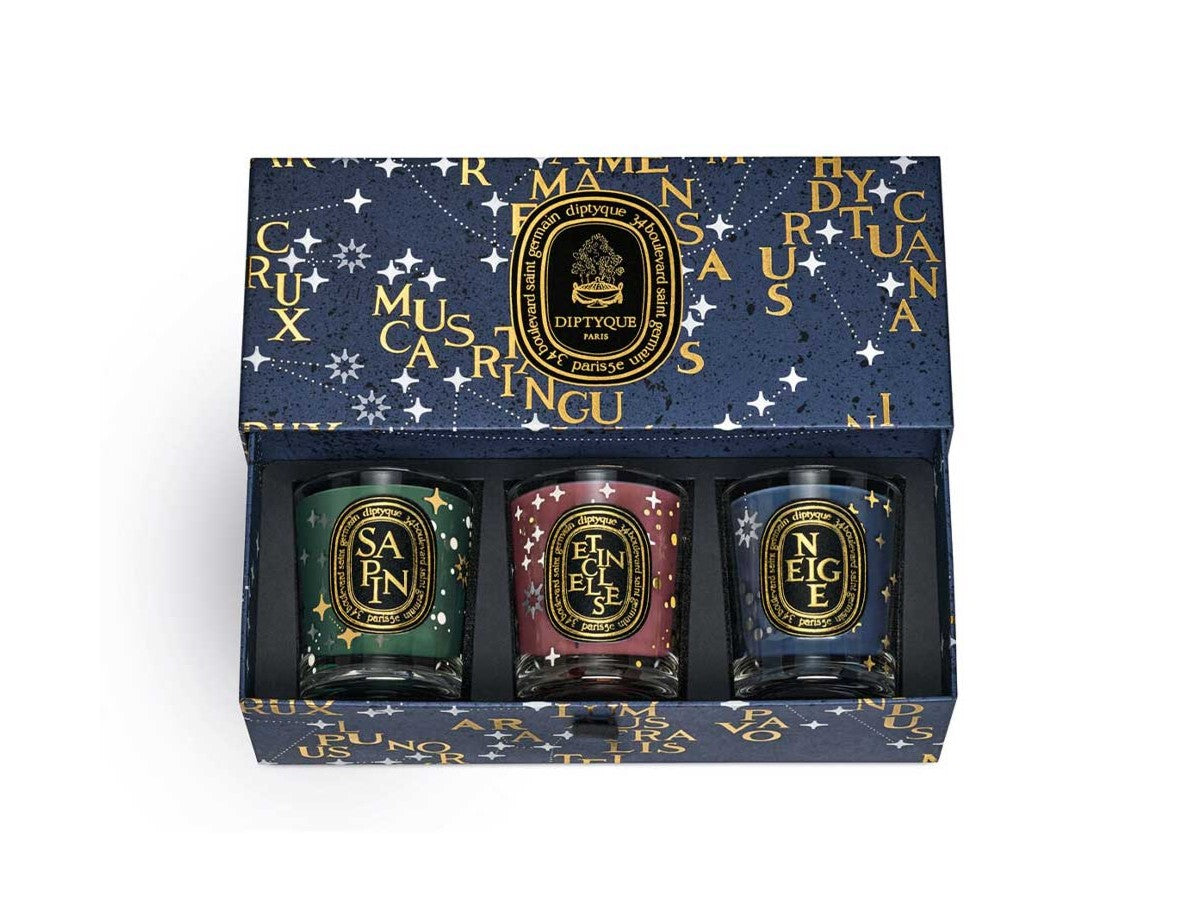 Diptyque Set of 3 Holiday Scented Candles 70G - Limited Edition