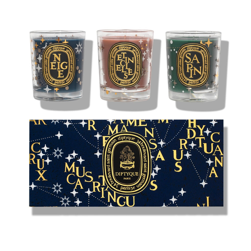 Diptyque Set of 3 Holiday Scented Candles 70G - Limited Edition