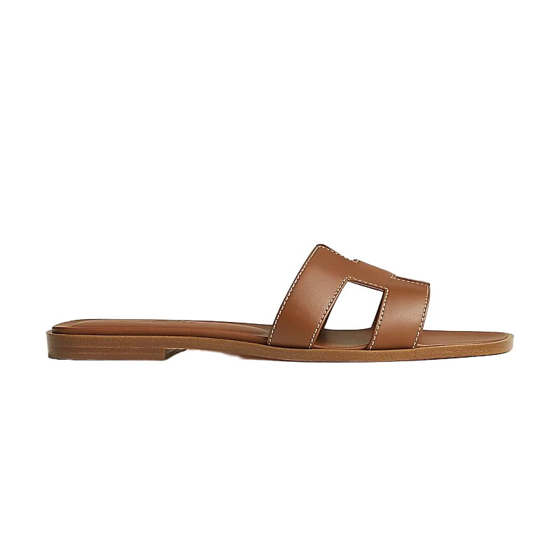 Hermes Oran Sandal Gold/Full Brown