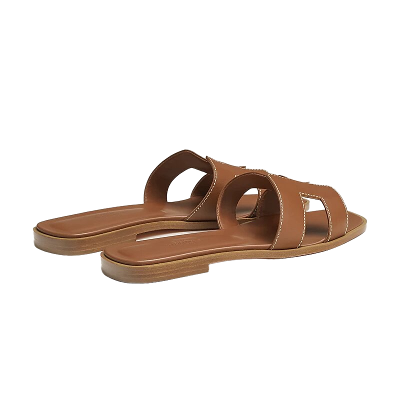 Hermes Oran Sandal Gold/Full Brown