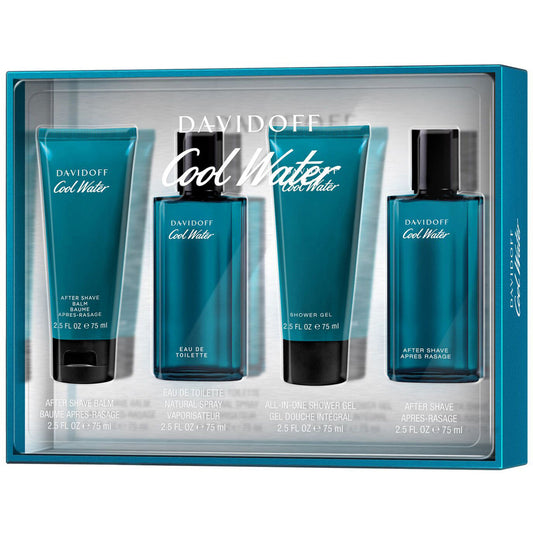 Davidoff Cool Water (M) 75ml+75ml Asb +75ml Sg+75ml Gift Set (EDT)