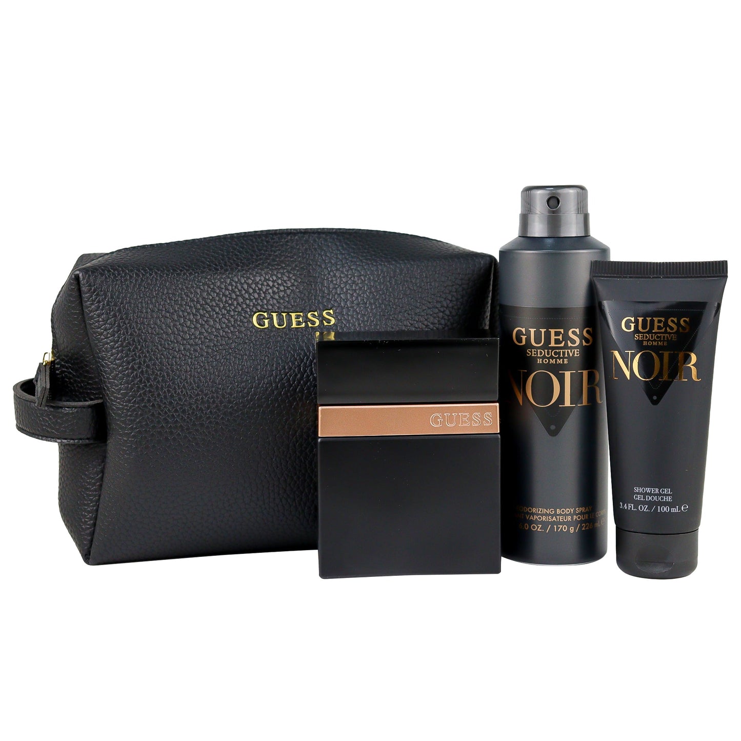 Guess Men's Seductive Homme Noir 100ml + 100ml SG + 226ml Body Spray + Pouch Gift Set